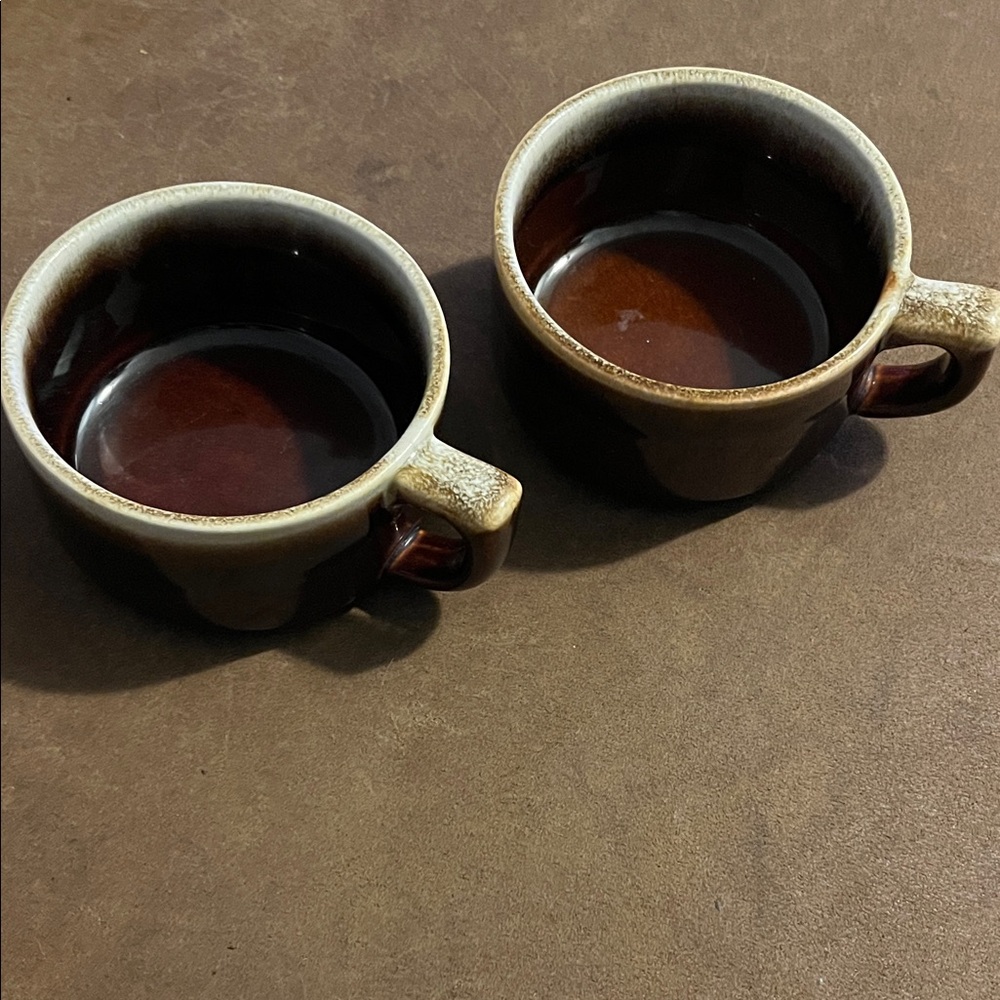 2 Pfaltzgraff Stoneware Gourmet Brown Mugs